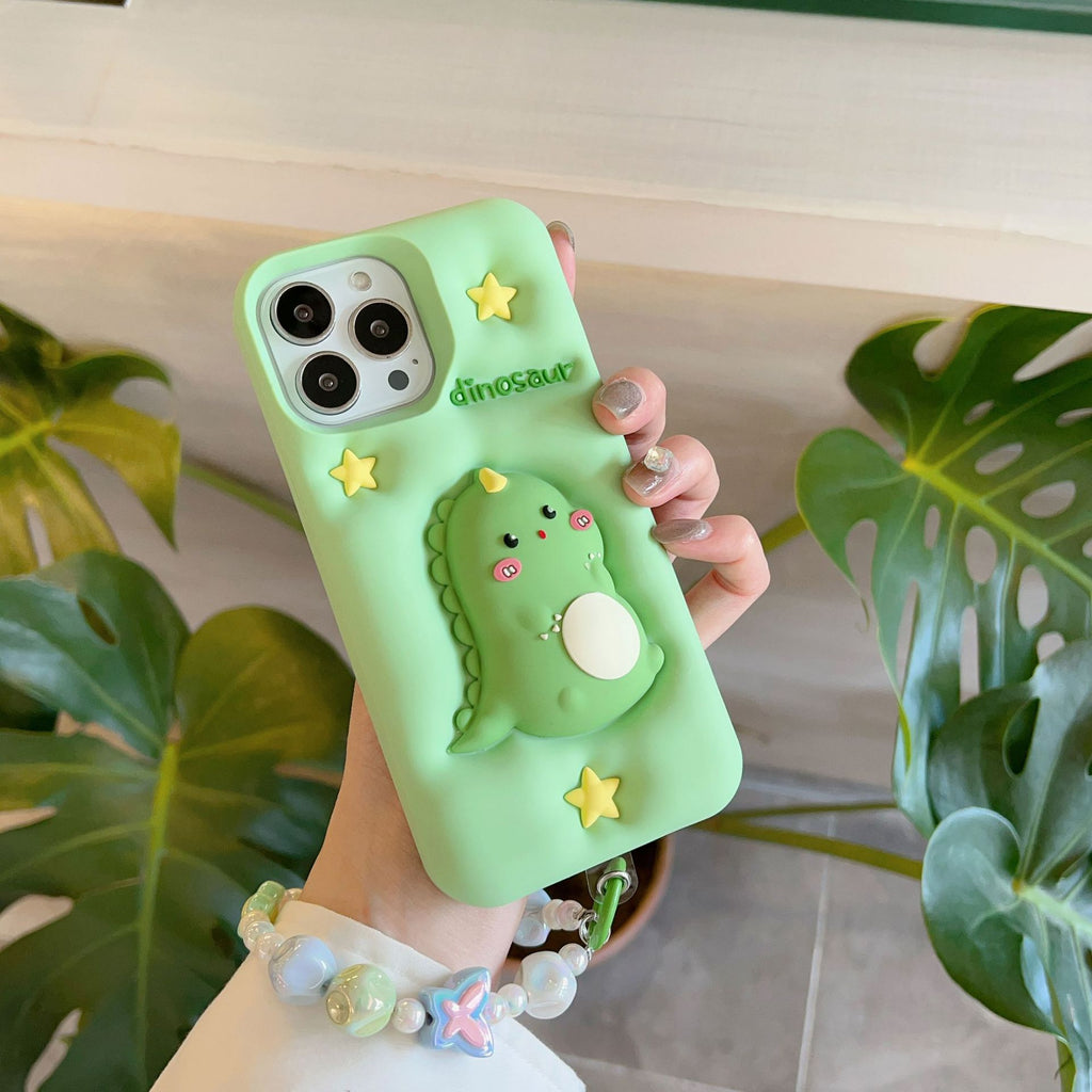 Decompression Applicable Cute Green Pressing Star Phone Case