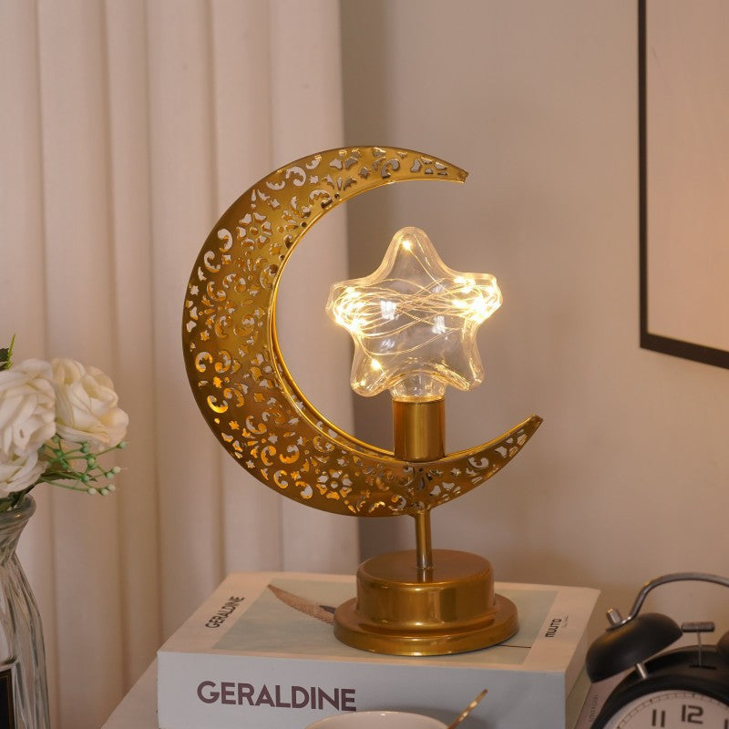 Lampe de modélisation LED Creative Personnalité Iron Moon