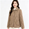 Manteau rembourré en coton avec un motif diamant pour mamans