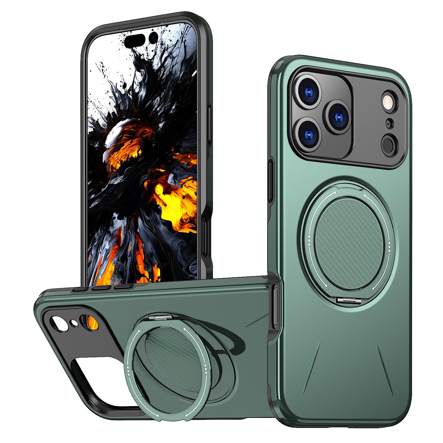 Convient pour 17Pro cas de téléphone rotative Damping Magnetic Bracket Deux-en-un