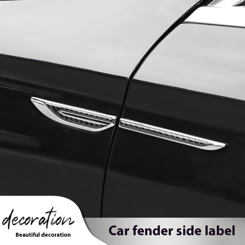 Car Personnalité Carbon Fiber Metal Feuille Sticker latéral