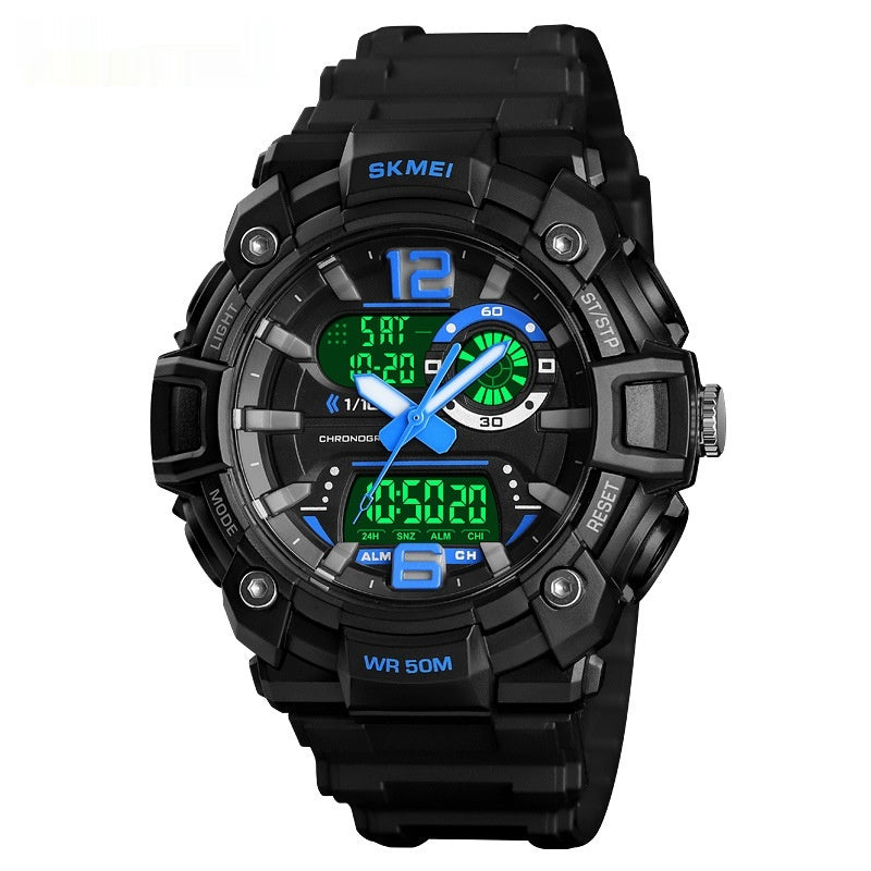 Black Gold Multi-fonctionnel Waterproof Homme Montre électronique