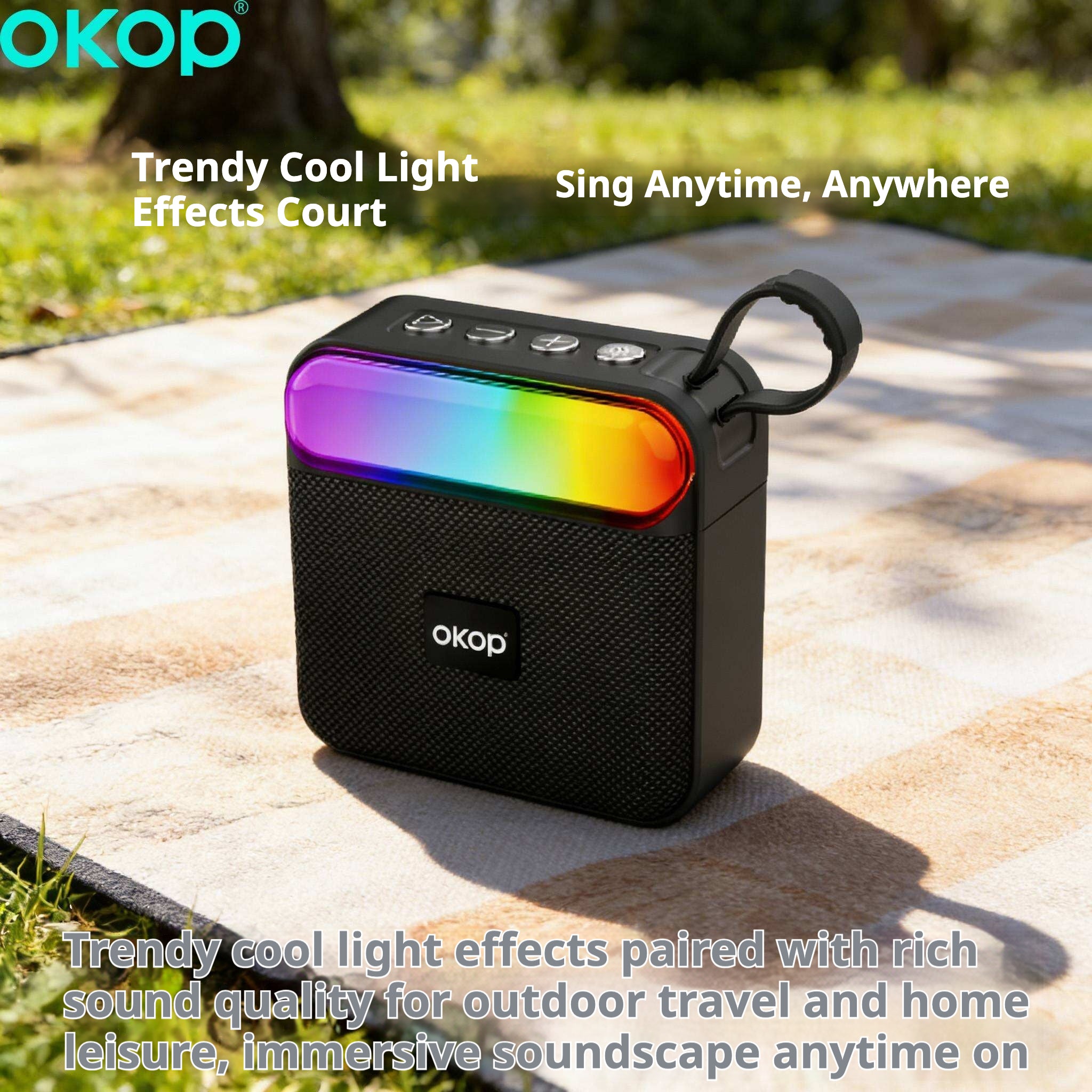 KP-598 Haut-parleur Bluetooth sans fil le plus vendu Compact et portable avec éclairage RGB