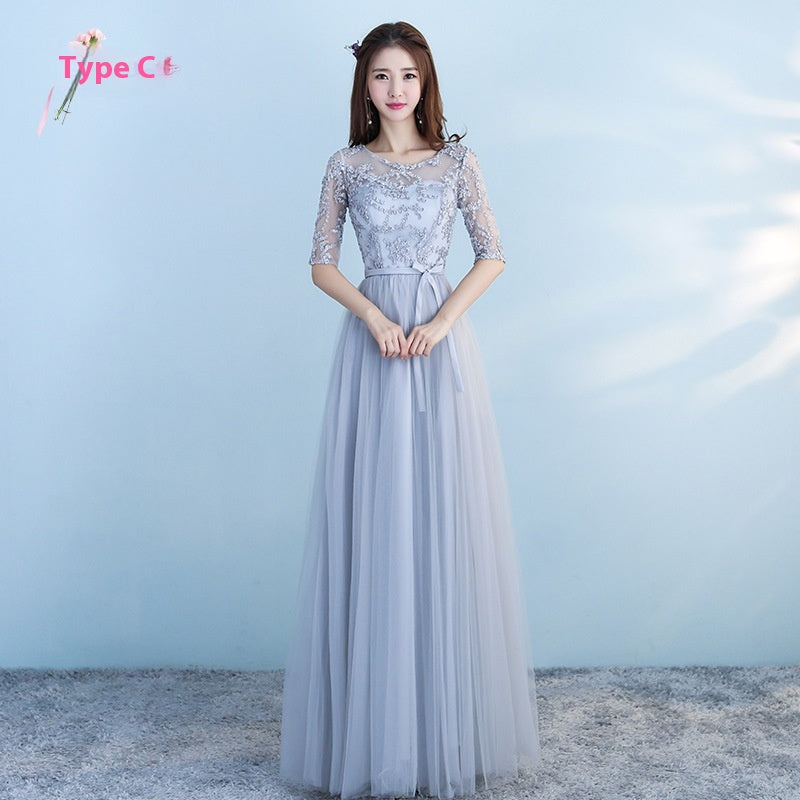 Longue robe de mariée bleue robe de mariée