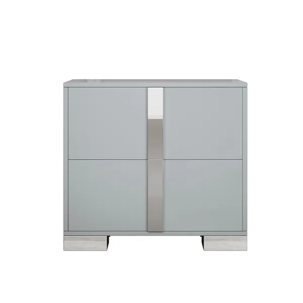 Stylish bedside table with metal base