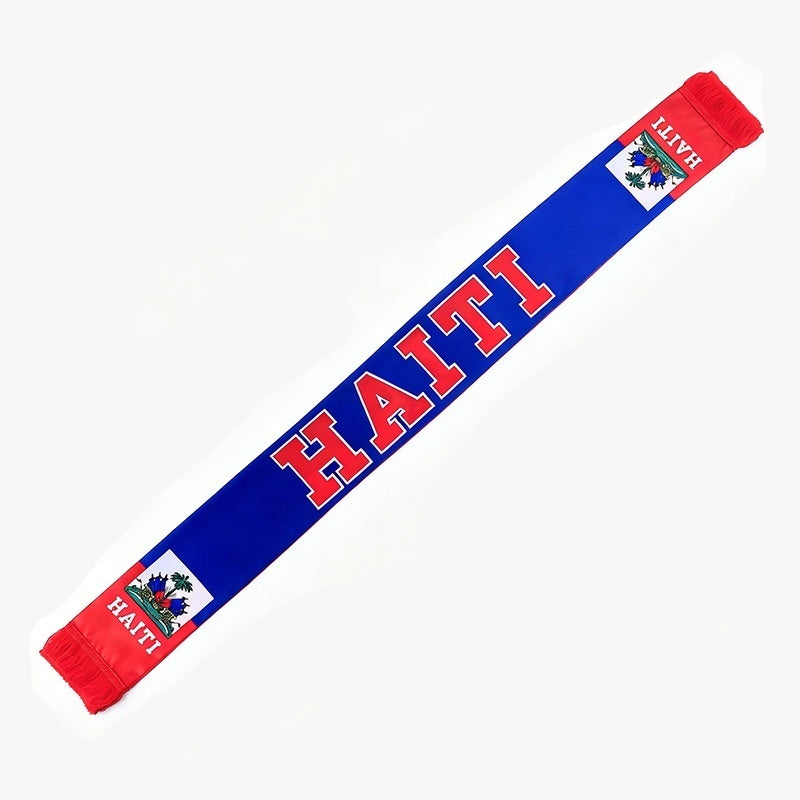 Écharpe Fan du monde d'Haïti Satin cou Warmer