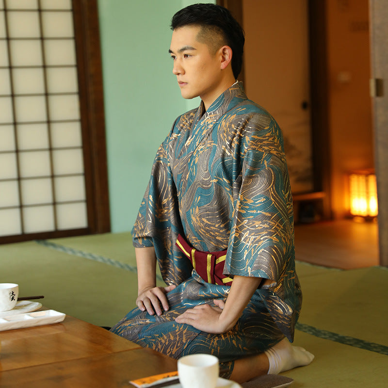 Japonais Kimono homme traditionnel Kimono formel porter des feux d'artifice d'été Kimono Suit