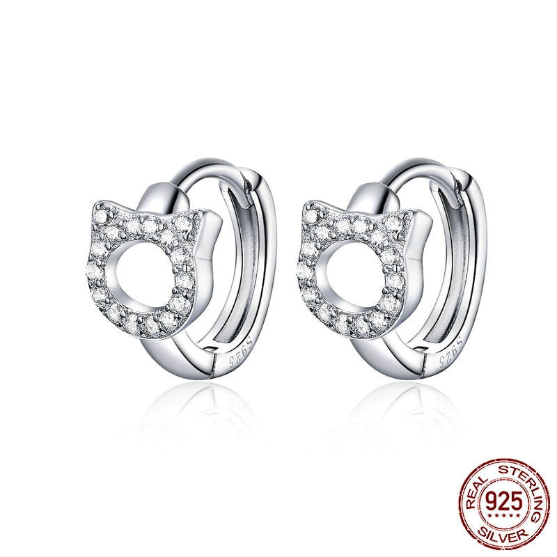 Boucles d'oreilles en argent sterling S925 Tendance de la mode