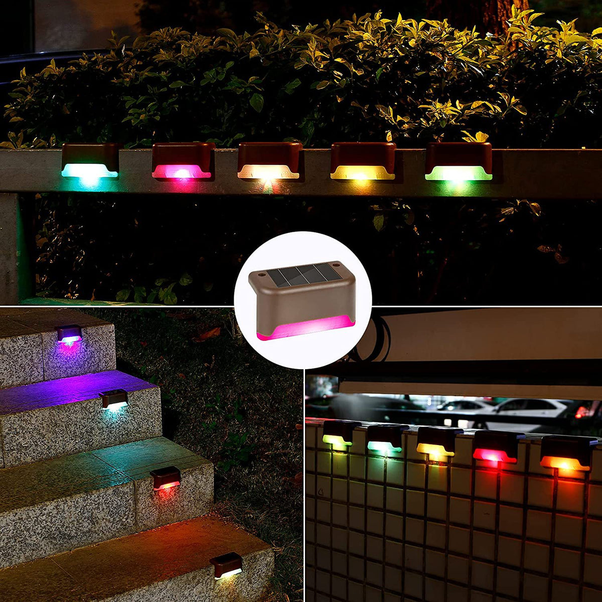 Solar Step Light Outdoor Garden Light Night Light LED Guide Light Ladder Stair Light Balco