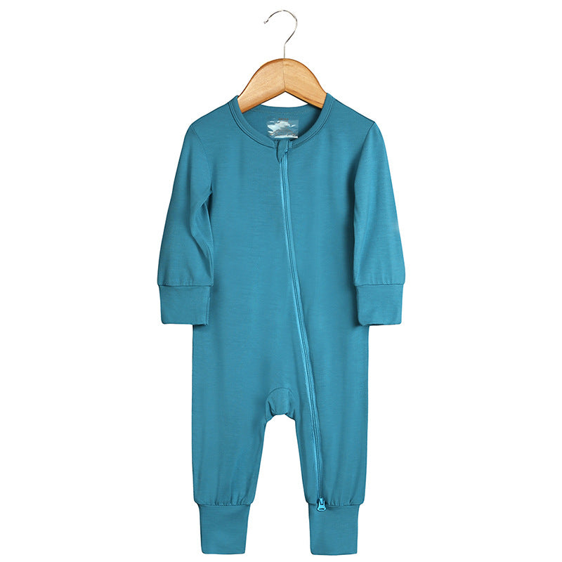 Bamboo Fibre Manches longues Une pièce Robe de salon Romper