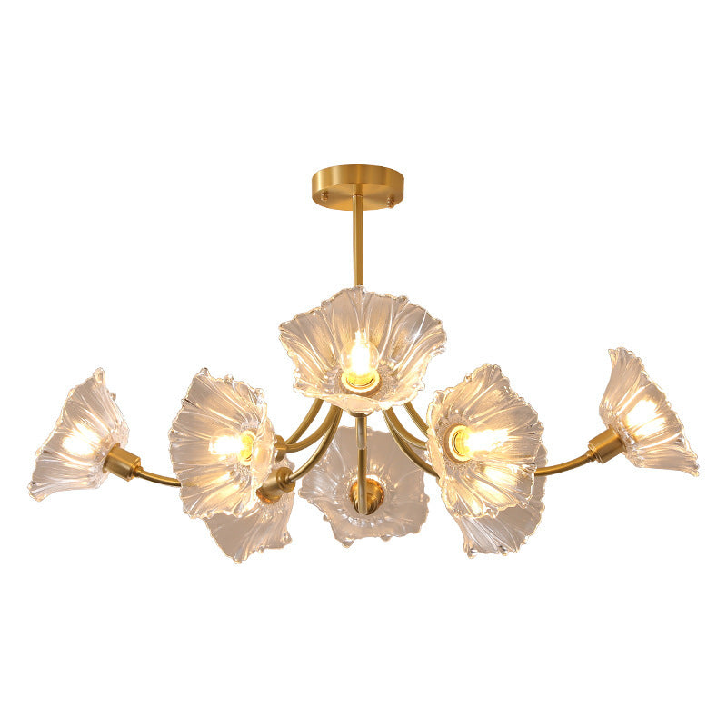 Lustre de style américain en cuivre massif