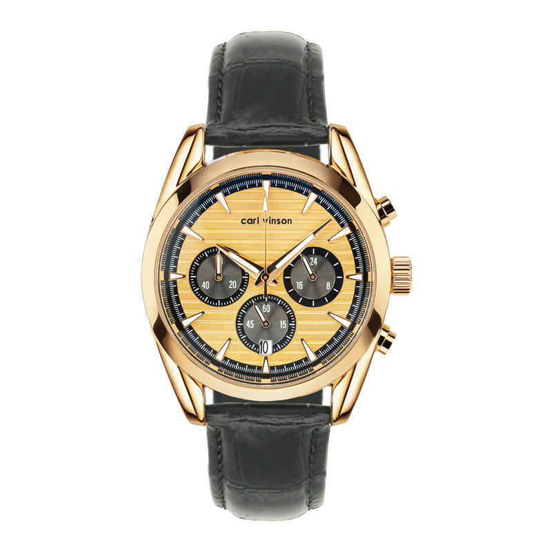 Montre à quartz lumineux étanche pour hommes