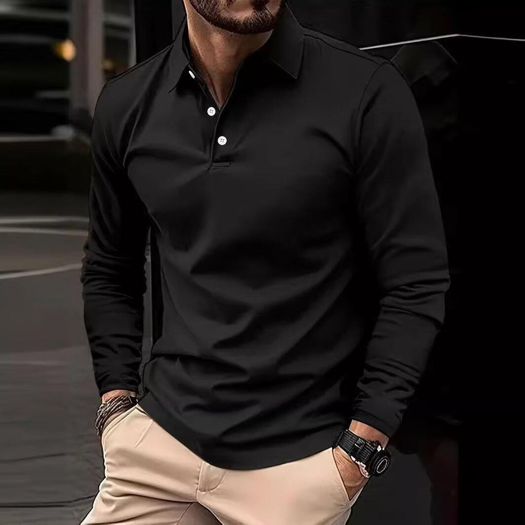 Chemise à manches longues à manches longues pour hommes casual mode avec une broderie faon