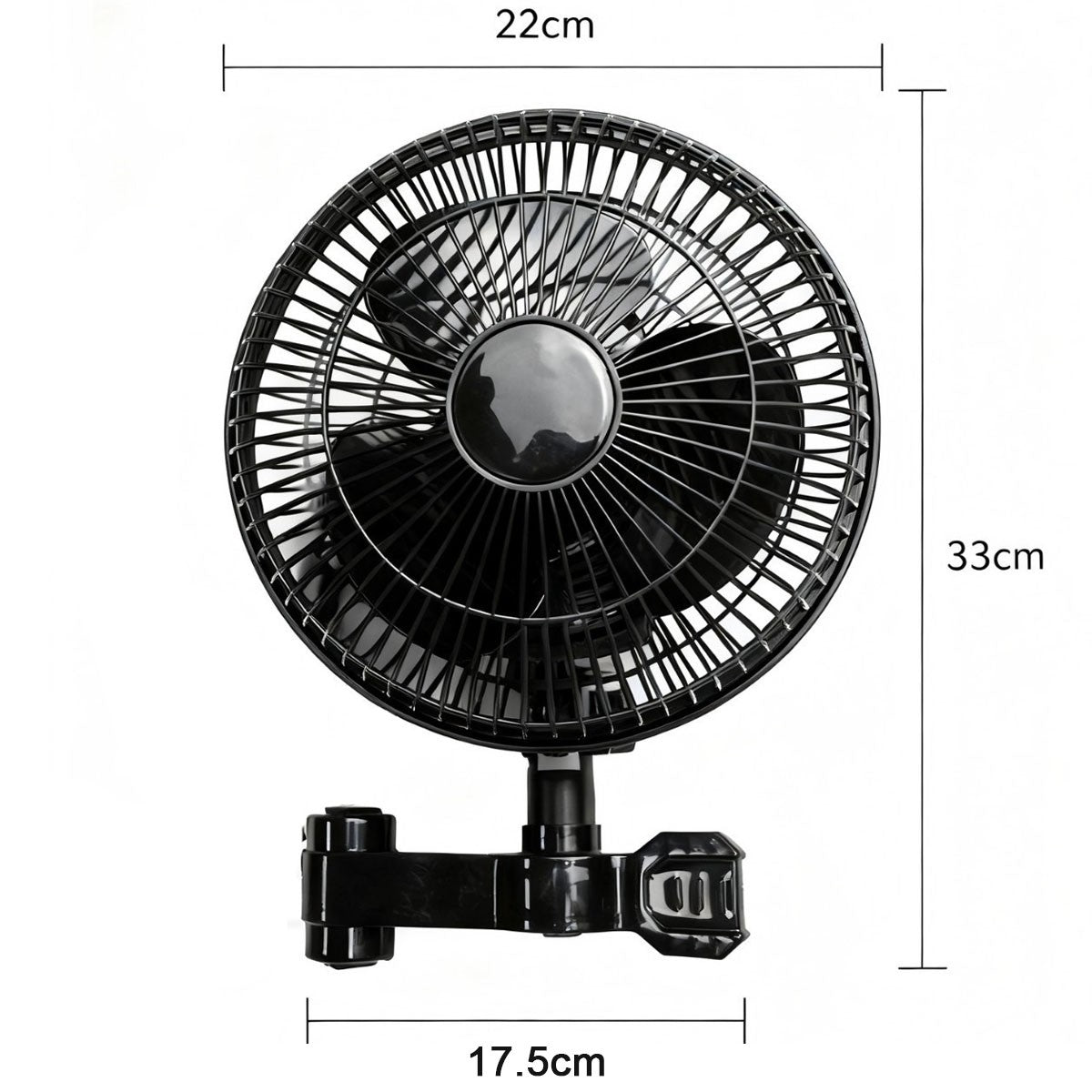 3-Speed Oscillating Greenhouse Clip Fan Grow Tent Fan Ultra-Quiet