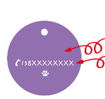 Carte d'identité de l'animal de compagnie Plaque d'identité à lettres personnalisée