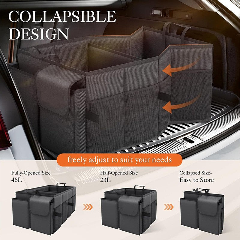 Boîte de rangement de coffre de voiture pliable de grande capacité