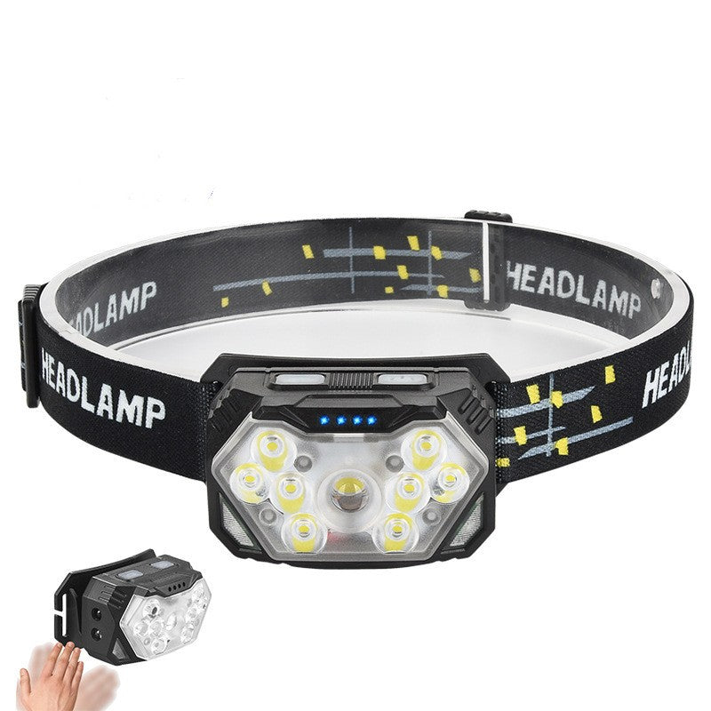 Induction phare lumière forte 9LED équitation extérieure