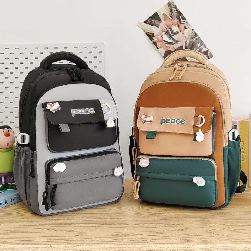 Sac d'école simple et léger de grande capacité pour femmes