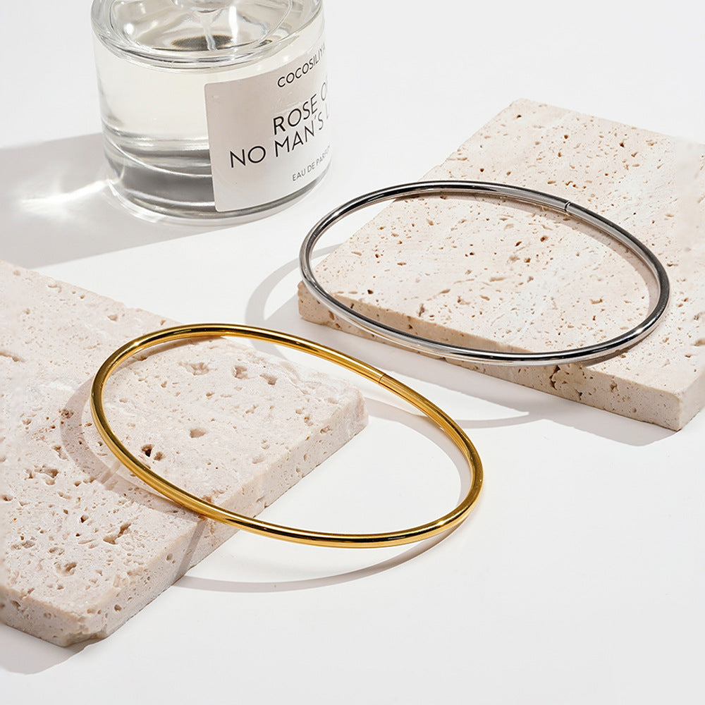 Titane en acier Tube creux Anklet et bracelet