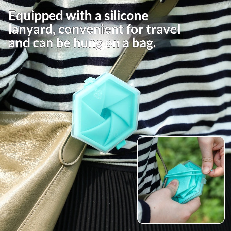 Coupe d'eau pliable en silicone extensible pour les sports de plein air et les voyages