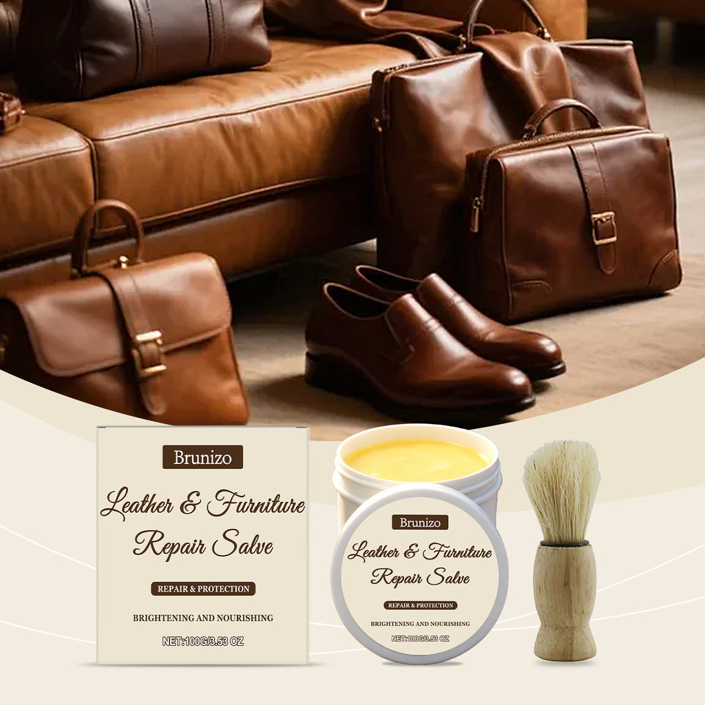 Crème de soins en cuir 1 00g-1 Brush-1box