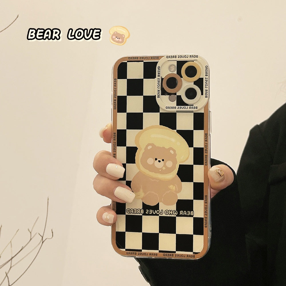 Cas de téléphone en silicone imprimé de dessin animé créatif