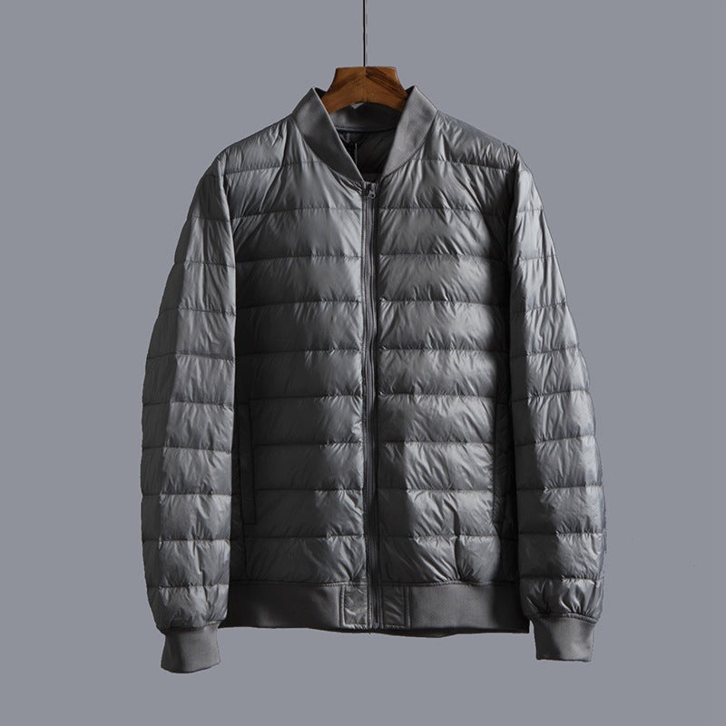 Veste Down légère avec un collier de baseball