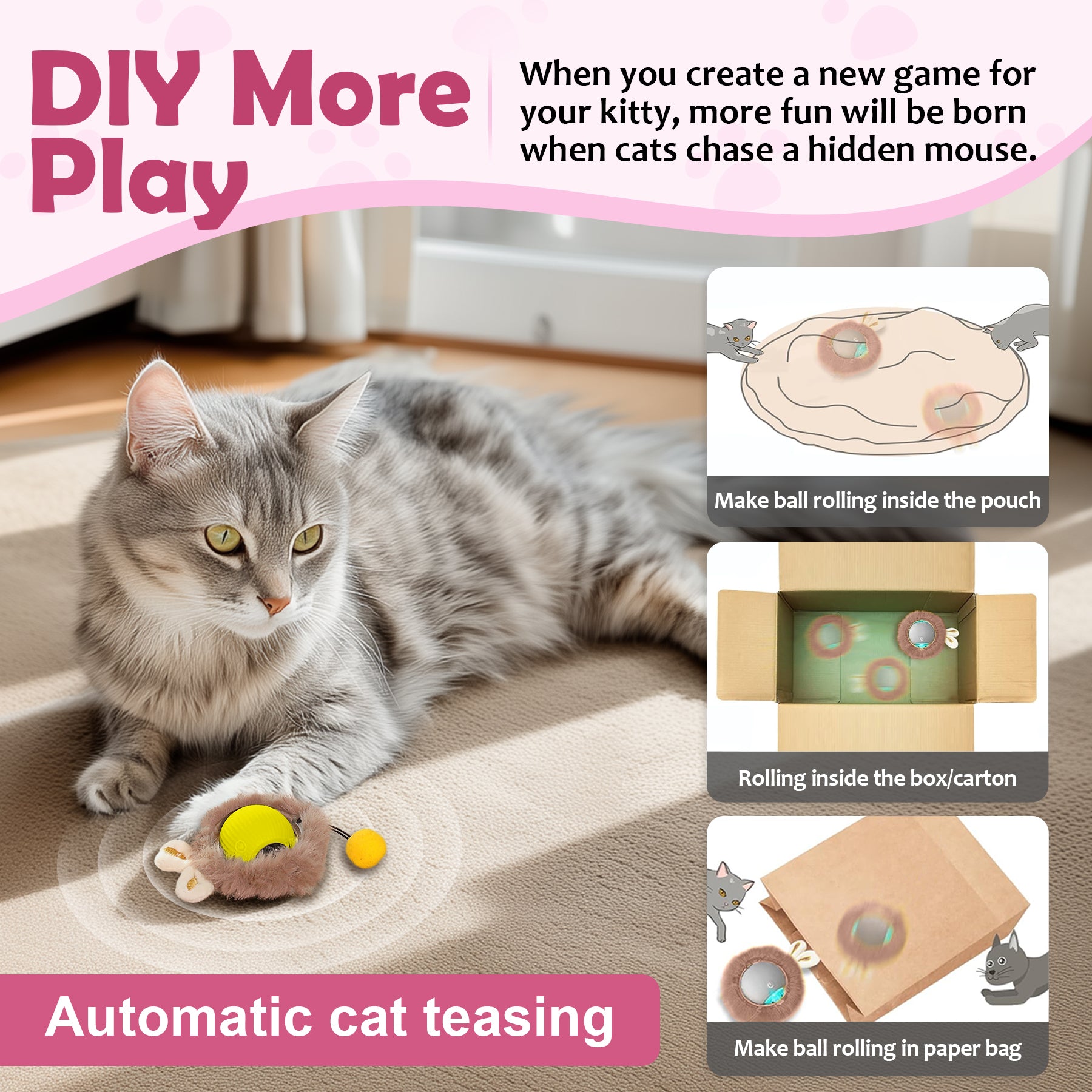 Jouets interactifs Balle pour chats