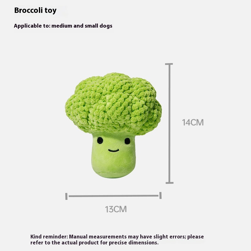Chien Molar Dents Nettoyage Brocoli Plush Doll Sound Toy
