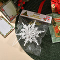 Flocon de neige décoratif de Noël blanc-3 Layer-1 Pack