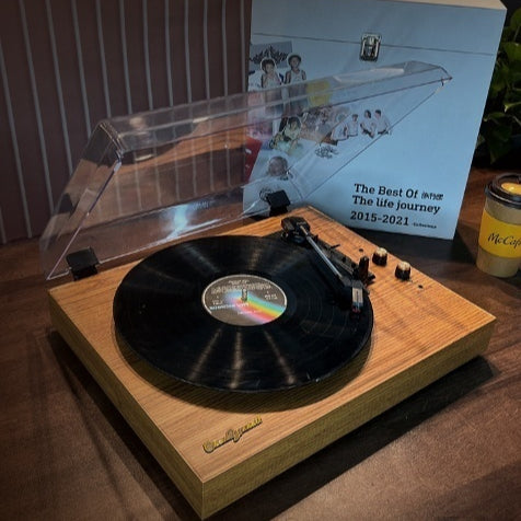 Lecteur d'enregistrement de vinyle Retro Bluetooth Audio intégré vieux jeu Phonograph Disc Piezoel