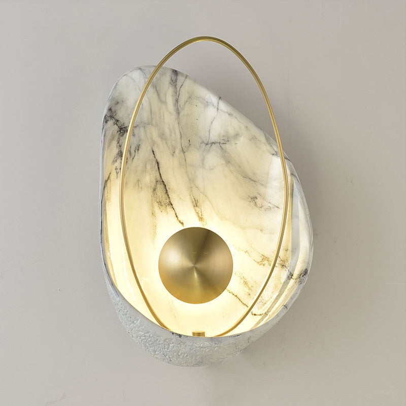 Lampe murale en marbre Shell