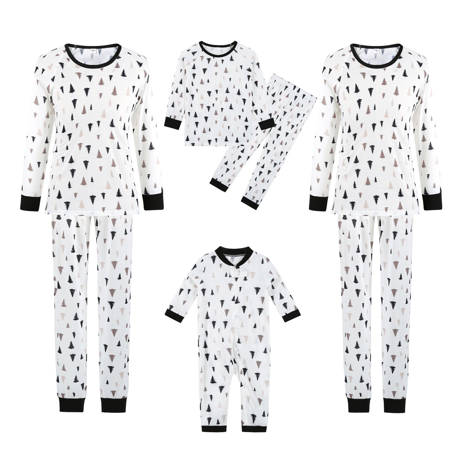 Famille Arbre de Noël Porter Pajamas Imprimer