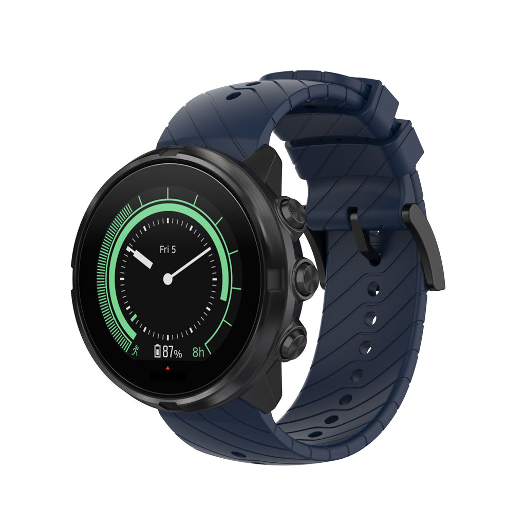 Bracelet 24mm de montre en silicone à rayures de foudre compatible avec Songatao