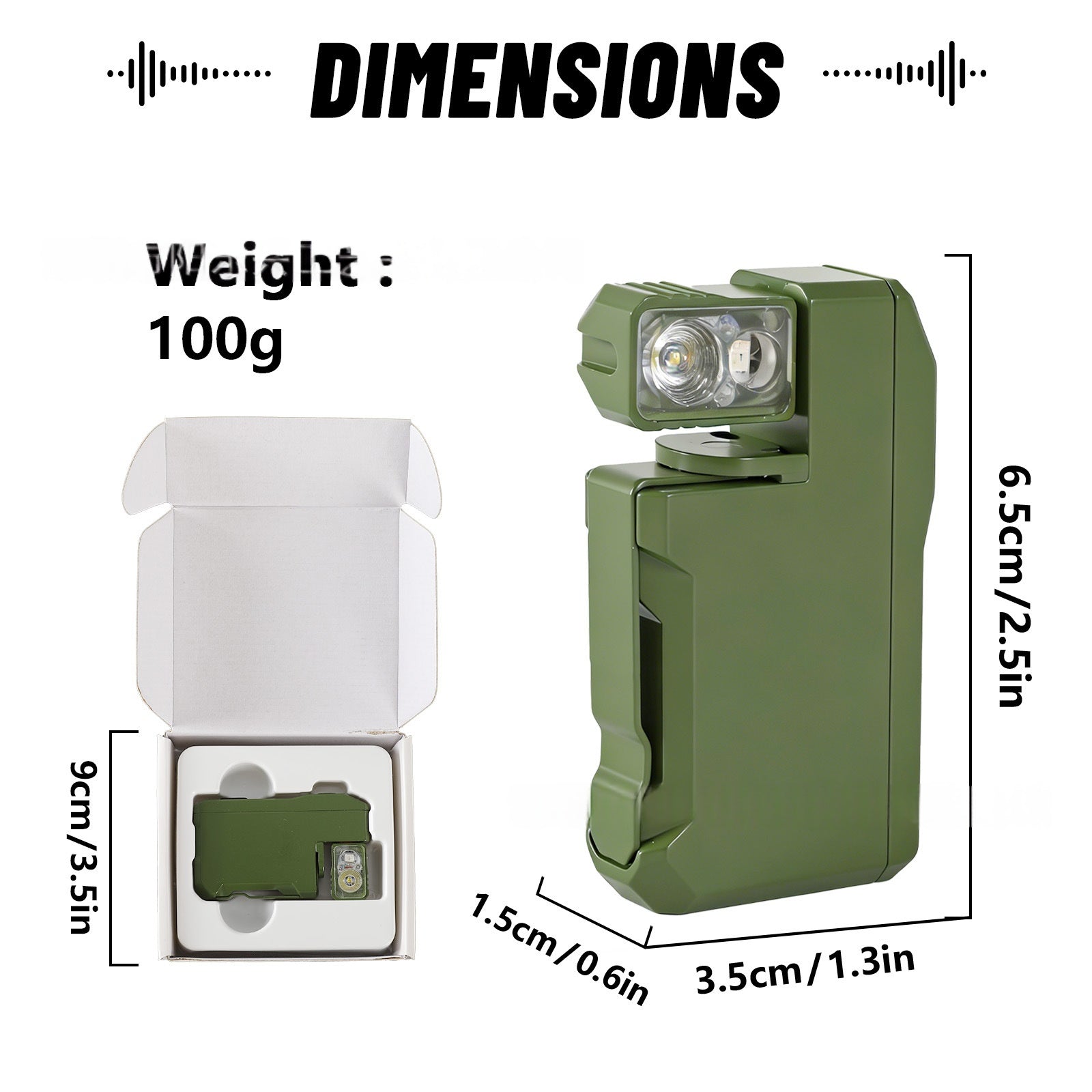 Lampe de poche rechargeable EDC 400 lumen EDC lampe de poche légère portable mini
