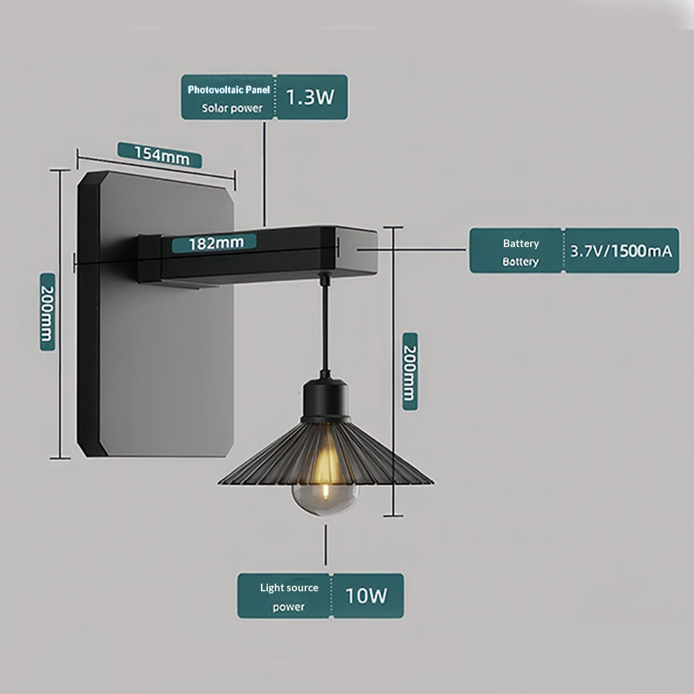 Lampe solaire murale extérieure étanche Lumière ambiante suspendue Lampe décorative Lumière solaire