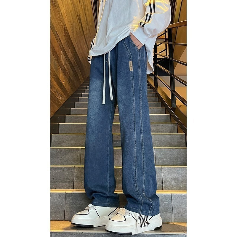 Pantalon large à jambe droite