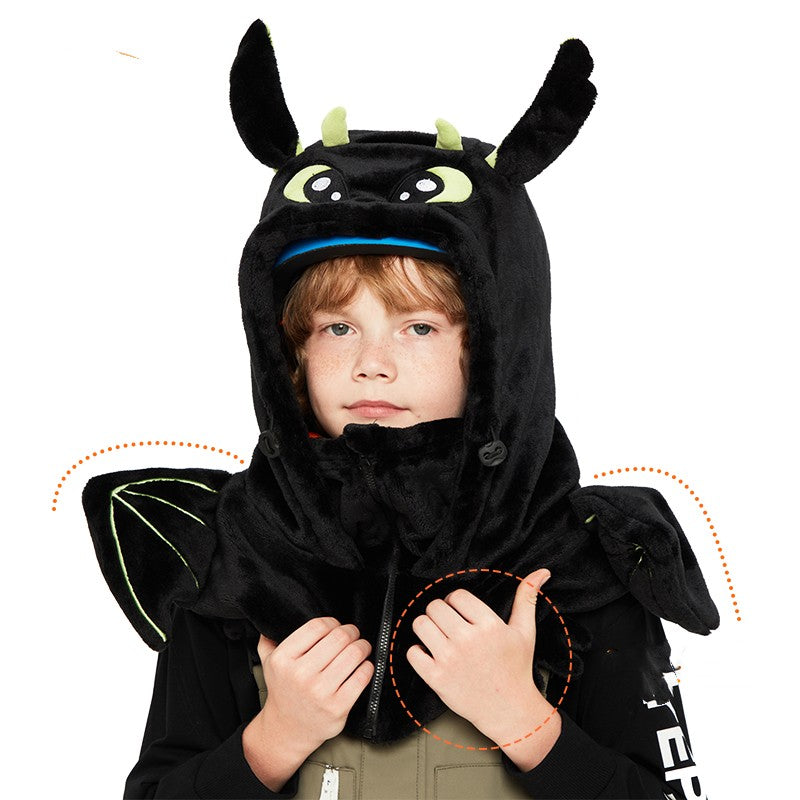 Ensemble de casques de snowboard Ski Masque de dessin animé Décoration de casque