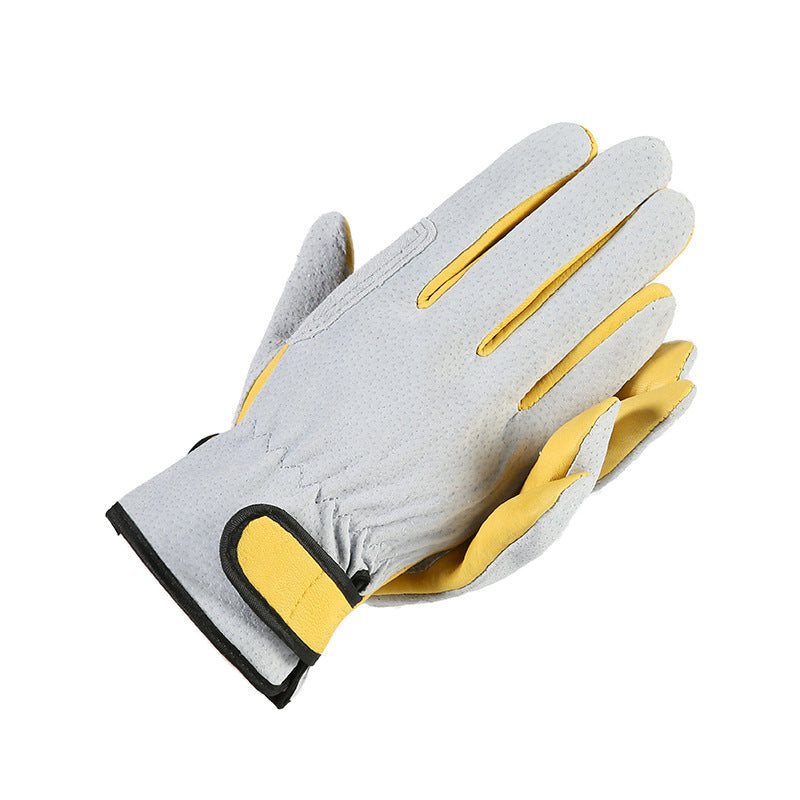 Gants de soudure Arc-Selder Soudage de travail court Protection du travail Gants en cuir