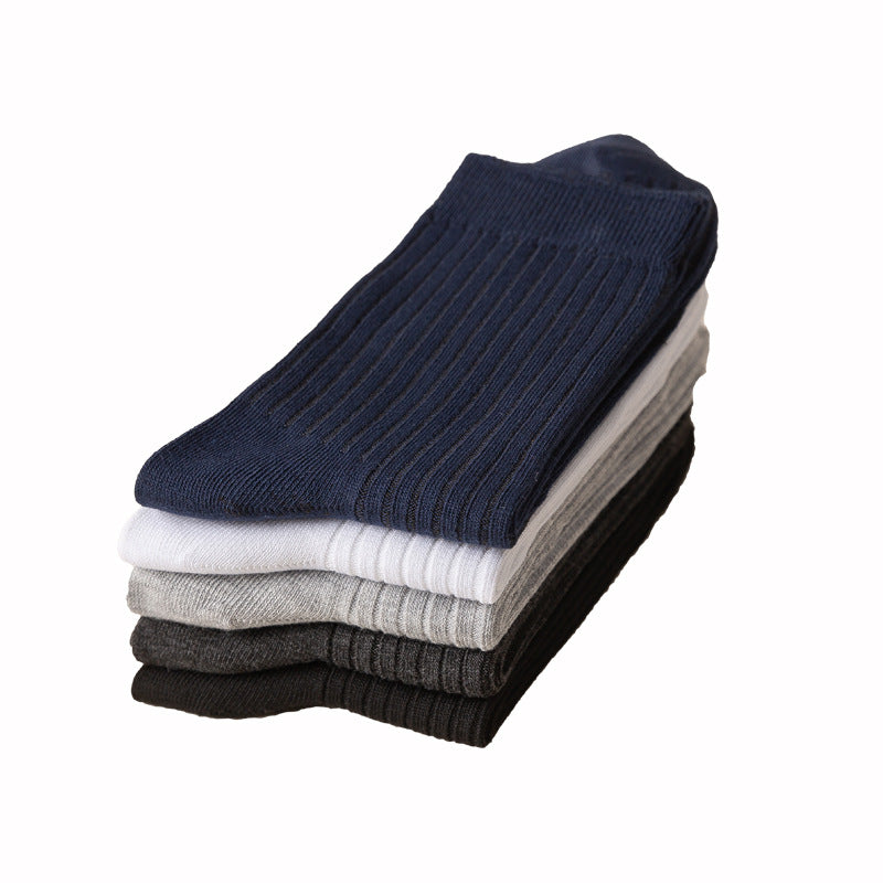 Chaussettes longues en coton de couleur solide pour l'automne Et l'hiver