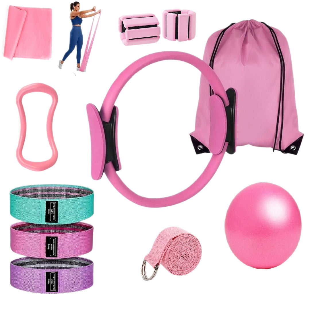 Ceinture d'aide à l'étirement de cinq pièces de Pilates Circle