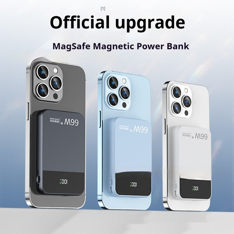 Magsafe Magnetic Wireless avec câble 66W Super Fast Charge Power Bank
