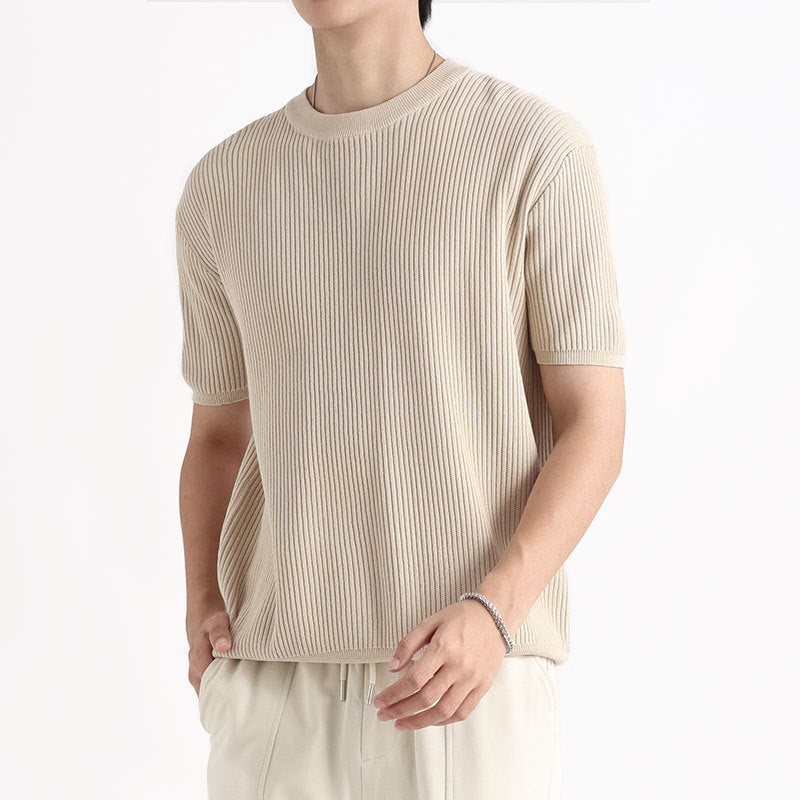 Vêtements tendance masculins occasionnels et détendues à col rond pour hommes
