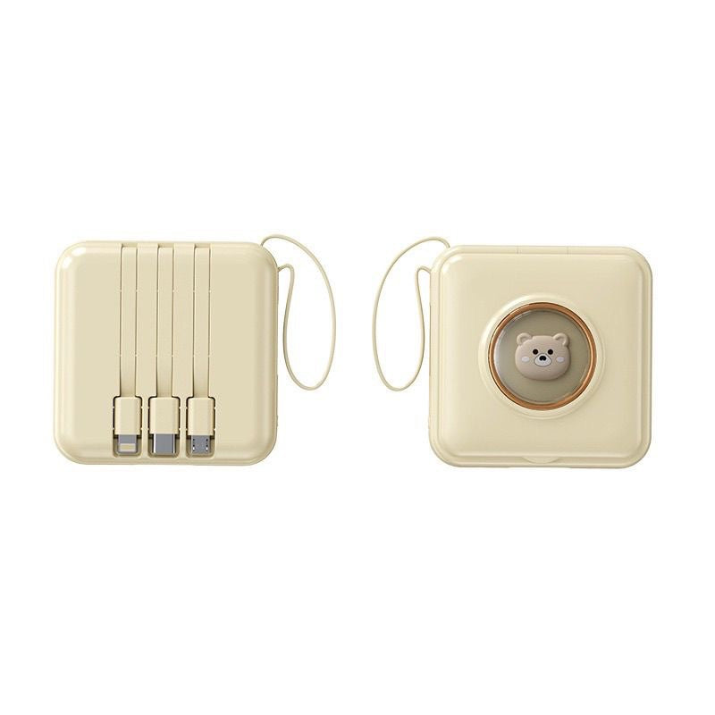 Makeup Mirror Power Bank 20000 mAh with Built-in Cable