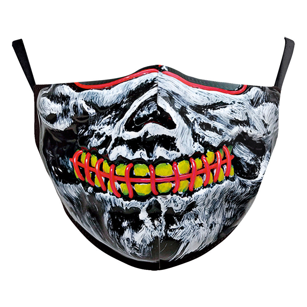 Impression numérique Clown Halloween Funny Horror Double couche Masque de poussière