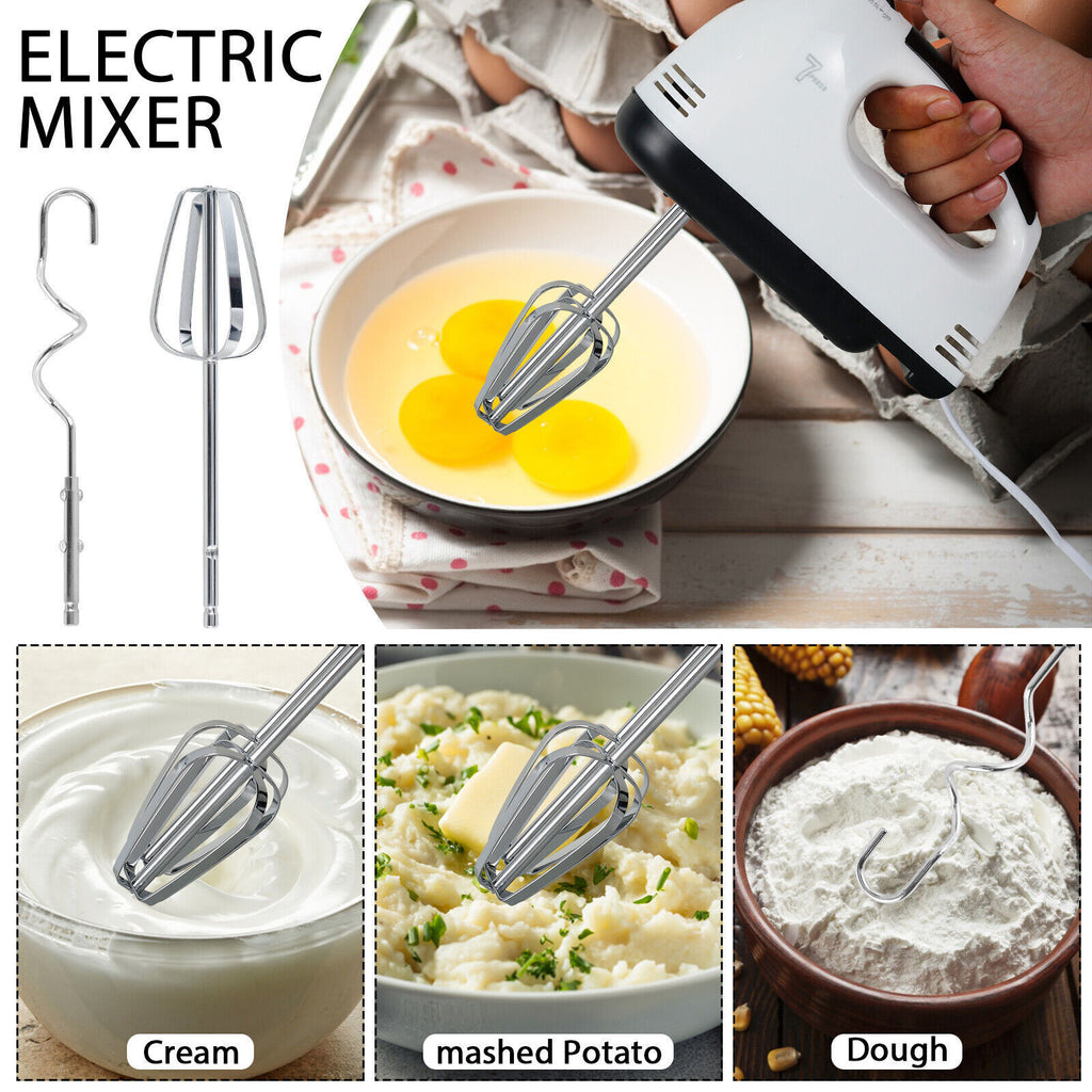 Mélangeur électrique à main Whisk 7 vitesse de mélangeur de cuisine Egg Beater crème mélangeur de gâteau