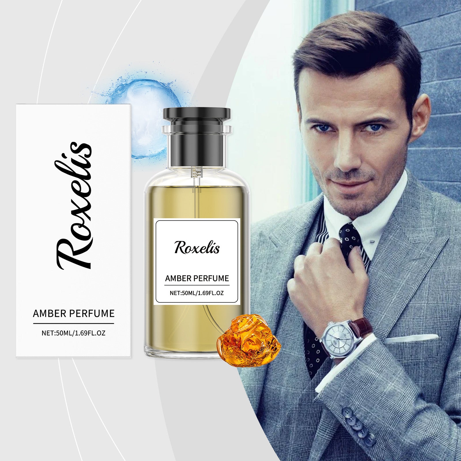 Parfum pour hommes ambrés