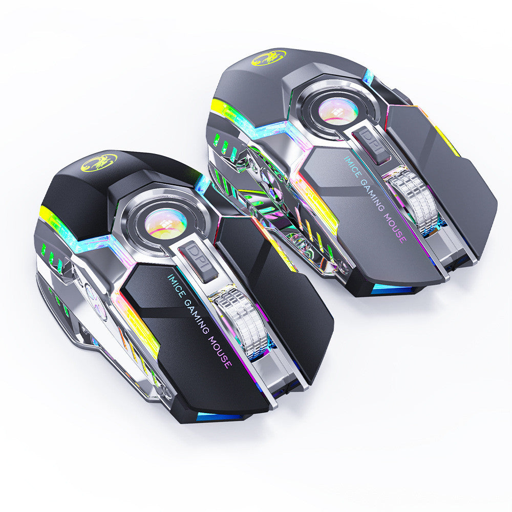 7-bouton 2.4G Silent Charging RGB Streamer Cheval Racing Souris de jeu sans fil