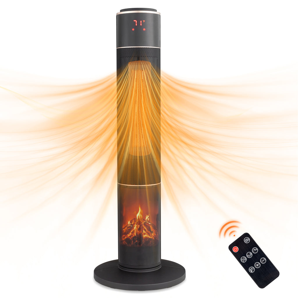 Chauffe-espace tour 33 pouces avec flamme 3D