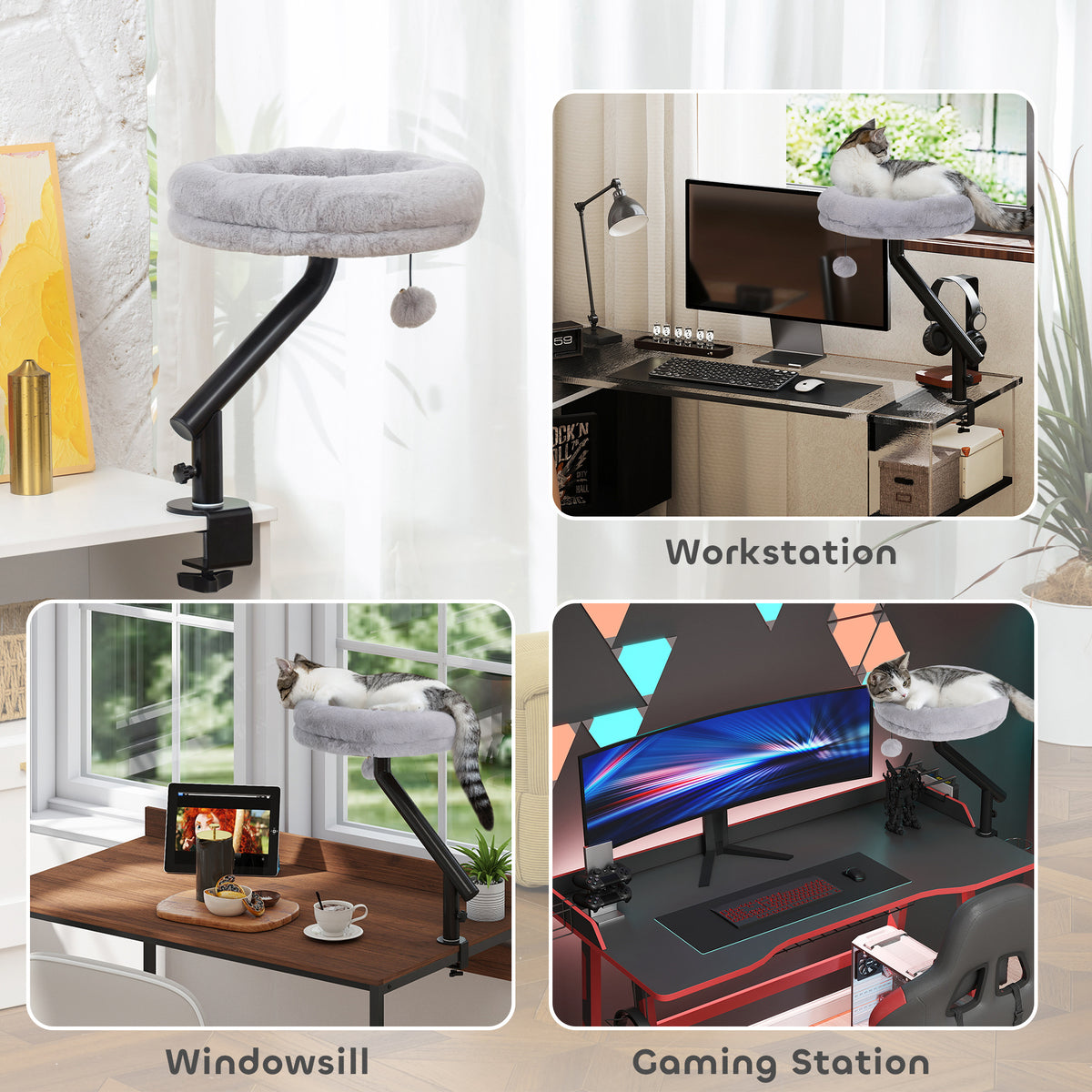 Lit de bureau pour chats